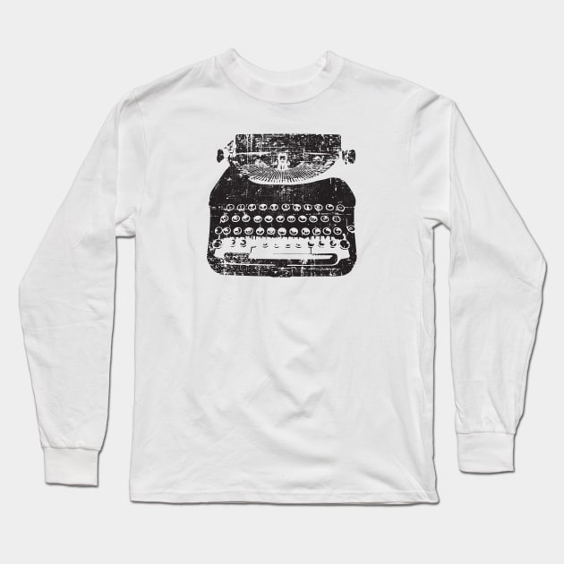 Vintage Typewriter Long Sleeve T-Shirt by ClothedCircuit